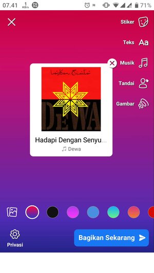 Cara membuat story Facebook pakai musik dan lirik 14 Cara membuat story Facebook pakai musik dan lirik 13