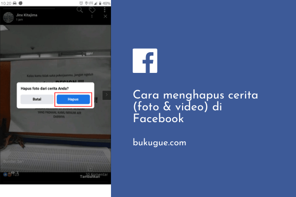 Cara menghapus story (foto & video) di Facebook