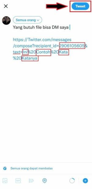 Cara membuat tombol DM di Tweet Twitter 30 Cara membuat tombol DM di Tweet Twitter 29