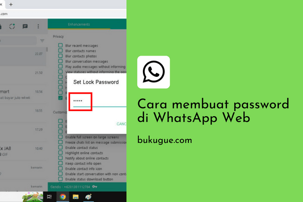 Cara mengunci WhatsApp Web dengan password