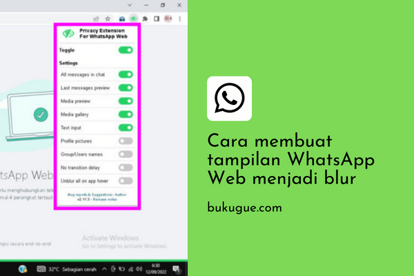 Cara Blur Tampilan WhatsApp Web (untuk Menjaga Privasi) - Bukugue.com