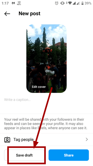 Cara menyimpan postingan sebagai draf di Instagram 8 Cara menyimpan postingan sebagai draf di Instagram 7
