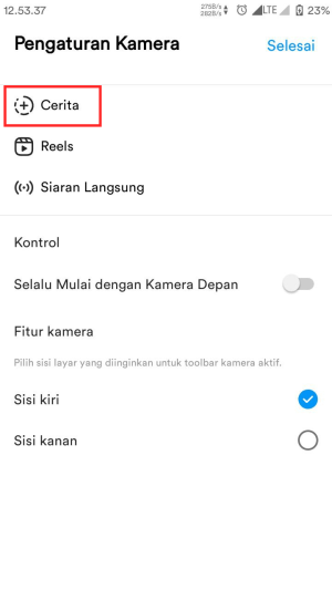 Cara Agar Foto/Video Instagram Tidak Tersimpan di Galeri 8 Tab cerita ketika kamu berada di halaman pengaturan kamera.