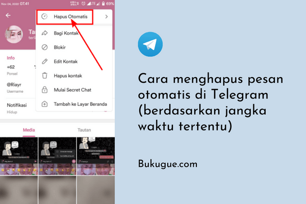 Cara menghapus pesan otomatis di Telegram