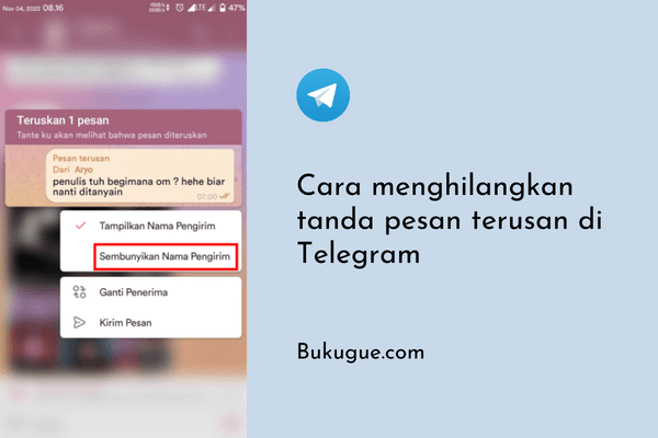Cara menghilangkan tulisan “Pesan terusan” di Telegram