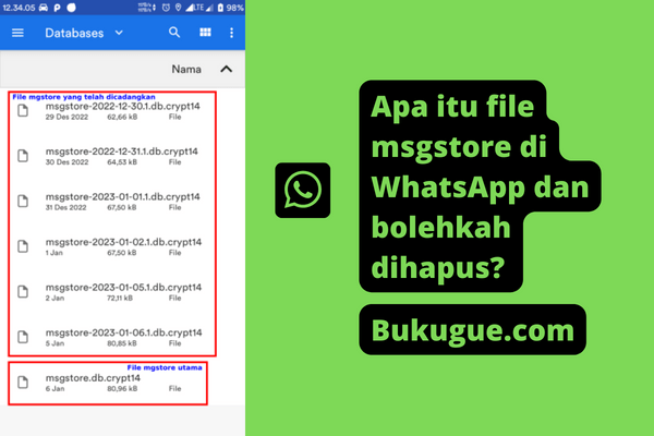 Apa itu file ‘msgstore’ di Whatsapp? Bolehkah dihapus?