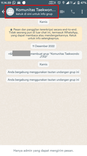 Cara Keluar Komunitas WhatsApp (untuk Anggota ataupun Admin) 2 Langkah 2 untuk keluar komunitas Whatsapp adalah tab nama komunitas.