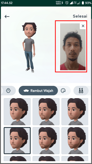 Cara buat avatar di Whatsapp (untuk stiker dan foto profil) 8 Kamu bisa menyamakan antara avatar dengan dirimu lewat kamera selfie.