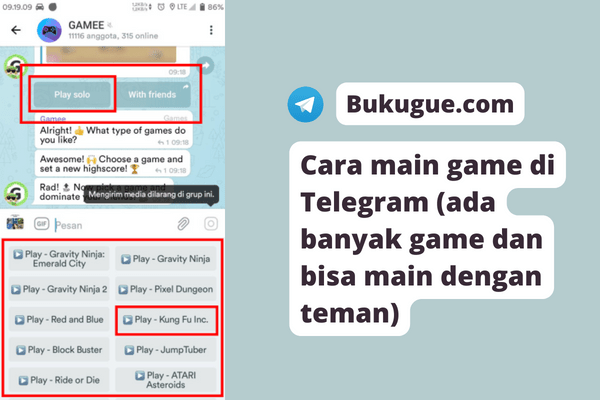 Cara main game di Telegram (banyak game, bisa dengan teman)