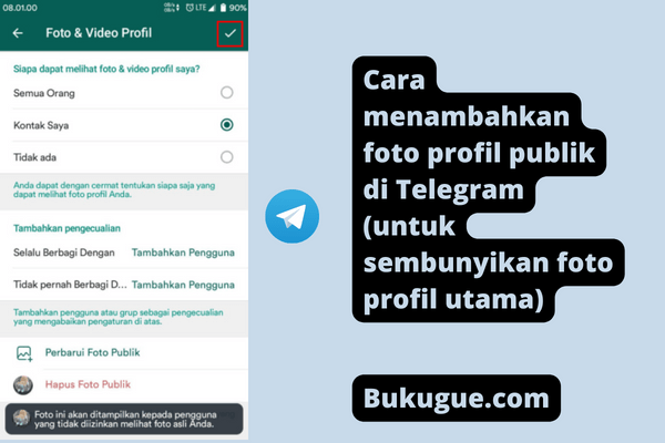 Cara pasang foto profil publik di Telegram (dan sembunyikan foto profil utama)