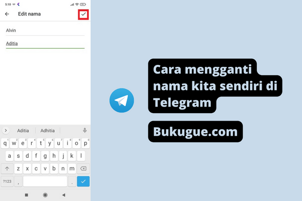 Cara mengganti nama sendiri di Telegram
