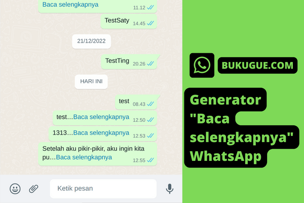 Generator Baca Selengkapnya WhatsApp (Untuk Prank teman di WhatsApp) 2 Generator Baca Selengkapnya WhatsApp (Untuk Prank teman di WhatsApp) 1
