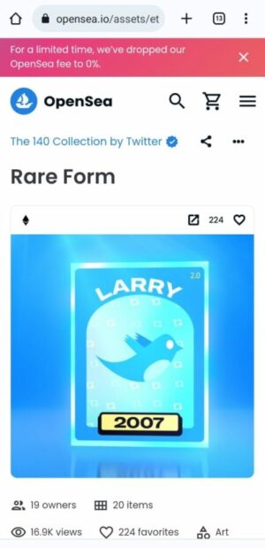 Apa itu foto profil NFT di Twitter dan bagaimana cara kerjanya 5 Tampilan website opensea.io untuk melihat koleksi NFT lebih lengkap