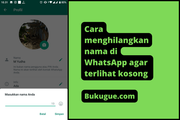 Cara membuat nama kosong di WhatsApp (tanpa aplikasi tambahan)
