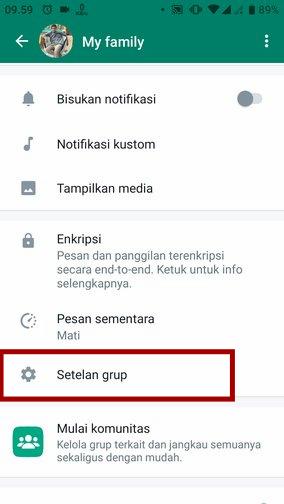 Pengaturan 'Hanya admin yang dapat mengirim pesan' di grup WhatsApp 3