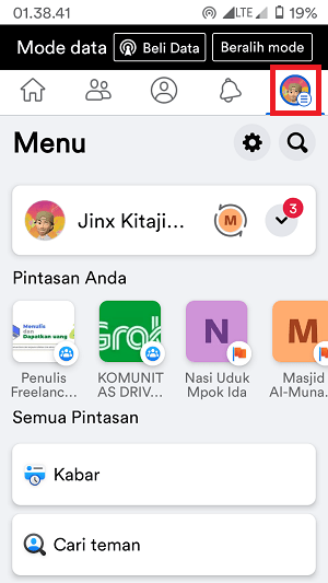 Cara Melihat Foto Facebook yang Sudah Dihapus (via HP dan PC) 2 Langkah melihat foto Facebook yang sudah dihapus lewat HP adalah tap foto profil lagi di kanan atas.