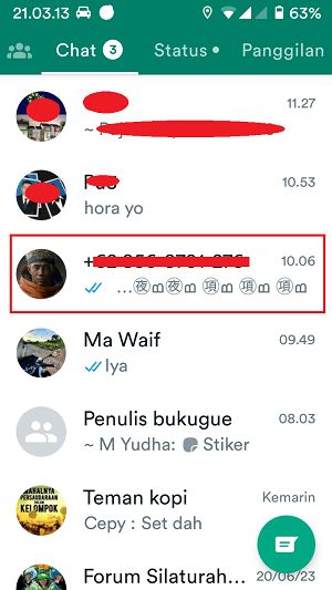 Cara Menyimpan Foto Profil WhatsApp Orang Lain ke Galeri (Ada 2 Cara) 1 Cari pesan orang yang foto profilnya mau kamu ambil.