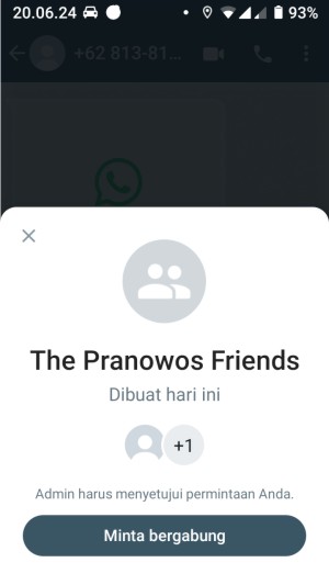 Cara menggunakan fitur 'Setujui Peserta Baru' di grup WhatsApp 8 Tampilan saat undangan join grup dibuka akan muncul permintaan bergabung.