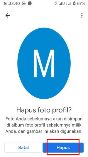 Cara Menghapus Foto Profil Gmail (Panduan Lengkap Pemula) 3 Tap lagi "Hapus" waktu di halaman konfirmasi.