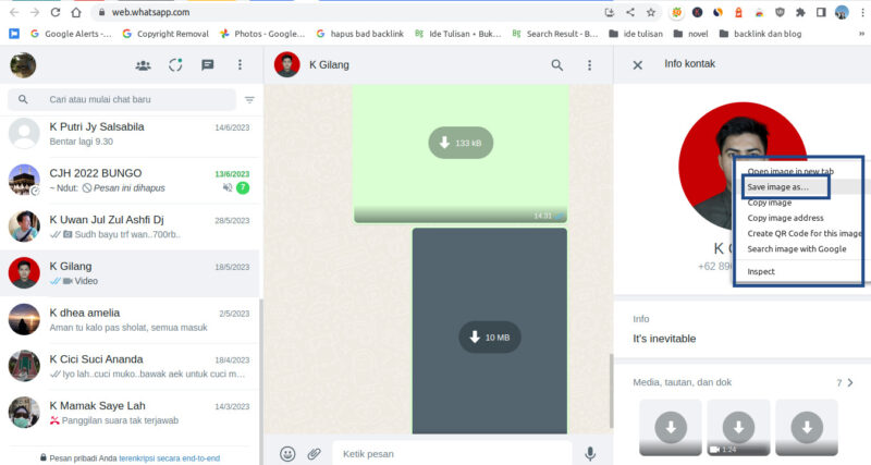 Cara Menyimpan Foto Profil WhatsApp Orang Lain ke Galeri (Ada 2 Cara) 13 Cara Menyimpan Foto Profil WhatsApp Orang Lain ke Galeri (Ada 2 Cara) 12