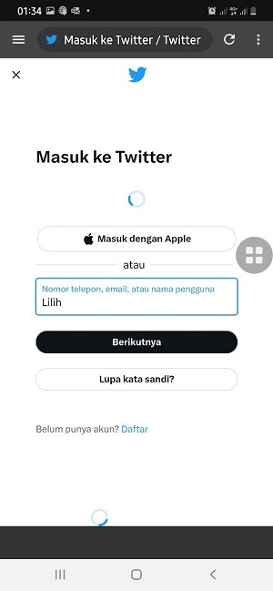 Panduan Mendownload Video di DM Twitter (Simpel dan Up-to-date) 6 Login ke akun Twittermu dengan mengisi username dan password.