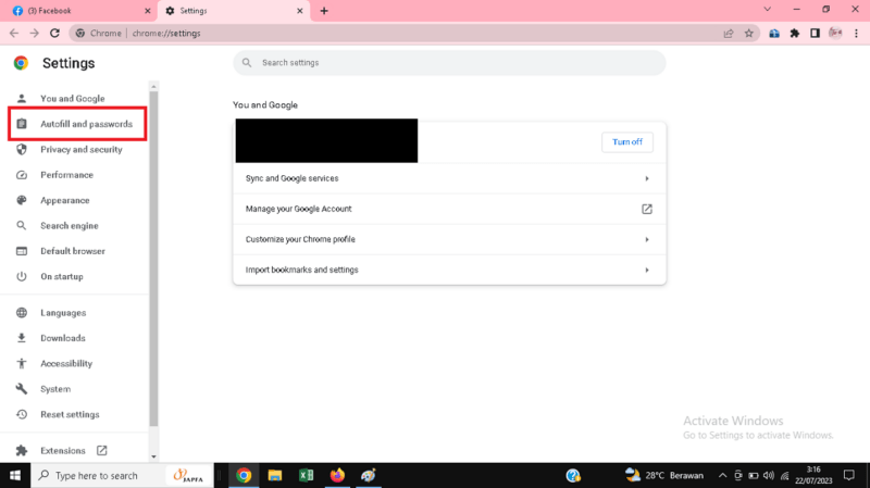 Cara Melihat Password Facebook Sendiri di HP dengan Mudah 10 klik autofill and passwords.