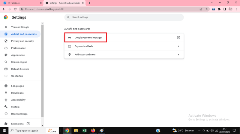 Cara Melihat Password Facebook Sendiri di HP dengan Mudah 11 klik menu Google Password Manager.