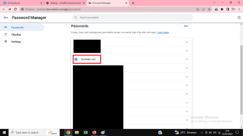 Cara Melihat Password Facebook Sendiri di HP dengan Mudah 12 pilih Facebook untuk melihat password-nya.