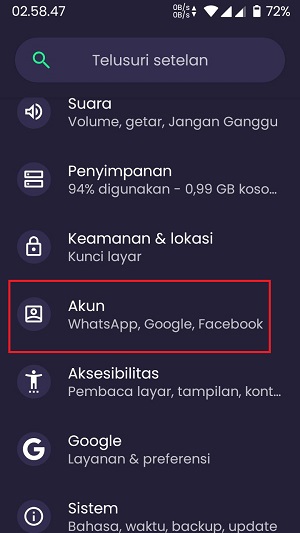 Cara Melihat Password Facebook Sendiri di HP dengan Mudah 1 Buka pengaturan ponsel. Cari dan tap menu akun