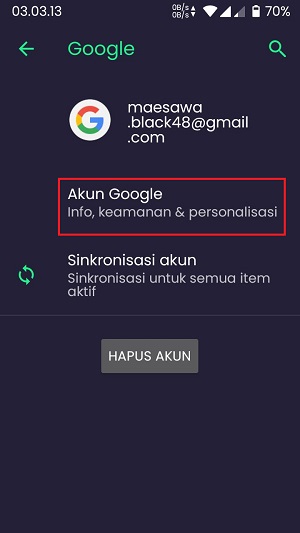 Cara Melihat Password Facebook Sendiri di HP dengan Mudah 3 tap akun Google.