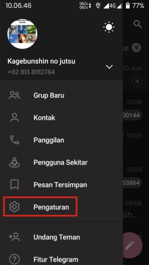 Cara Menghapus GIF Telegram (di Obrolan, Keyboard, dan Penyimpanan HP) 8 Cara menghapus gif di telegram untuk pesan pribadi/grup yang kedelapan adalah tap pengaturan.