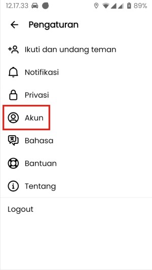 Cara Menghapus Akun Threads Tanpa Kehilangan Akun Instagram 3 Kamu tap opsi akun pada pengaturan profil.
