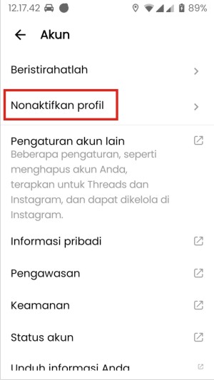 Cara Menghapus Akun Threads Tanpa Kehilangan Akun Instagram 4 Kamu tap nonaktifkan profil (deactive profile) Threads.