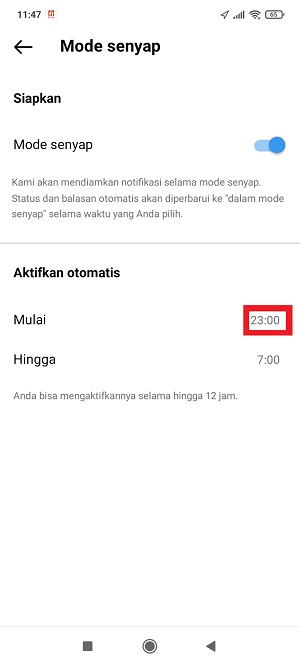 Apa itu Mode Diam (atau Mode Senyap) di Instagram dan Cara Menggunakannya 10 Tap angka di sebelah "Mulai".