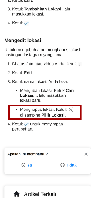 Kenapa tidak bisa menghapus lokasi di postingan Instagram? 2 Kenapa tidak bisa menghapus lokasi di postingan Instagram? 1