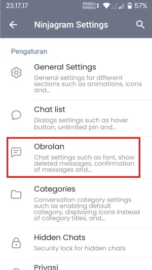 Cara Melihat Chat Telegram yang Dihapus Oleh Pengirimnya 7 Tap menu "Obrolan".