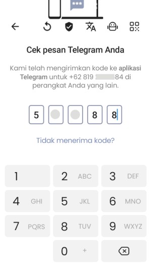 Cara Melihat Chat Telegram yang Dihapus Oleh Pengirimnya 4 Input kode verifikasi untuk masuk ke akun Telegram.