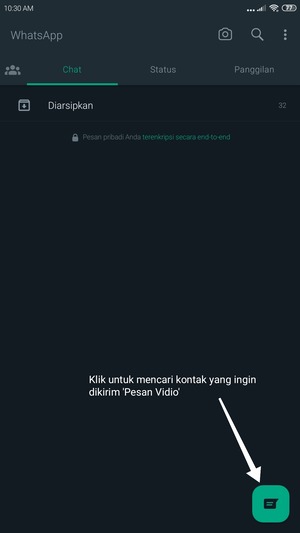 Cara Mengirim Pesan Video (Video Bulat) di WhatsApp 2 Cara Mengirim Pesan Video (Video Bulat) di WhatsApp 1