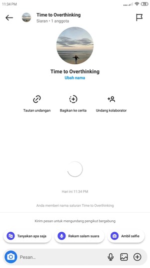 Cara Membuat Saluran Siaran (Broadcast Channel) di Instagram 5 Tampilan Broadcast Channel d Instagram