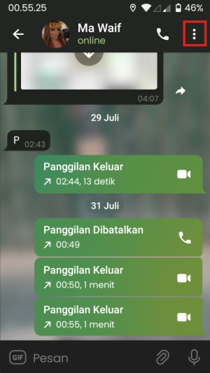 Cara Share Screen atau Berbagi Layar di Telegram (Panduan Pemula Lengkap) 1 Kamu bisa menekan titik tiga yang terdapat di pojok kanan atas.