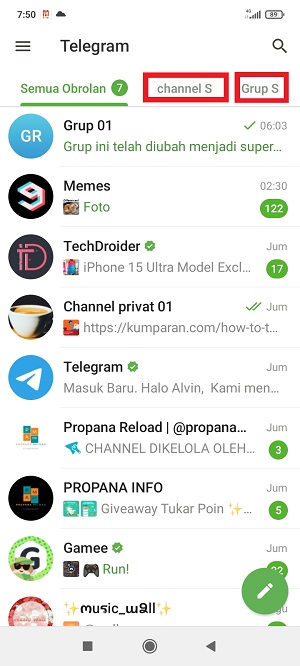Cara Membagikan Folder Obrolan di Telegram Ke Teman (Via link dan kode QR) 1 tap dan tahan folder yang ingin kamu bagikan.