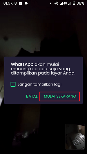 Cara berbagi layar (share screen) di WhatsApp saat video call 3 Tap mulai sekarang.