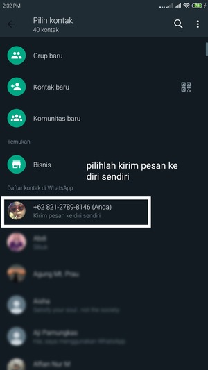 Cara agar Status WA tidak pecah dan buram (6x lebih baik) 2 menu kontak di whatsapp