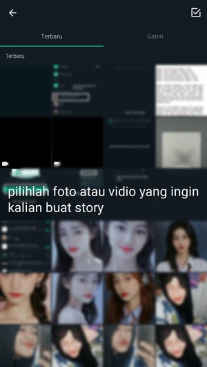 Cara agar Status WA tidak pecah dan buram (6x lebih baik) 4 menu galeri di whatsapp