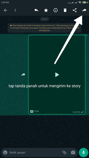 Cara agar Status WA tidak pecah dan buram (6x lebih baik) 7 tampilan room chat pribadi