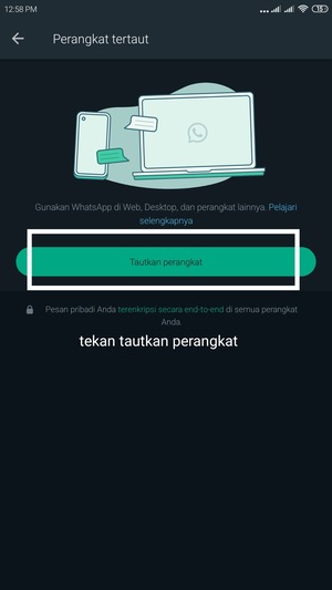 Cara Login WhatsApp Web Menggunakan Nomer HP (Tanpa Perlu Scan kode QR) 6 tampilan fitur tautkan perangkat