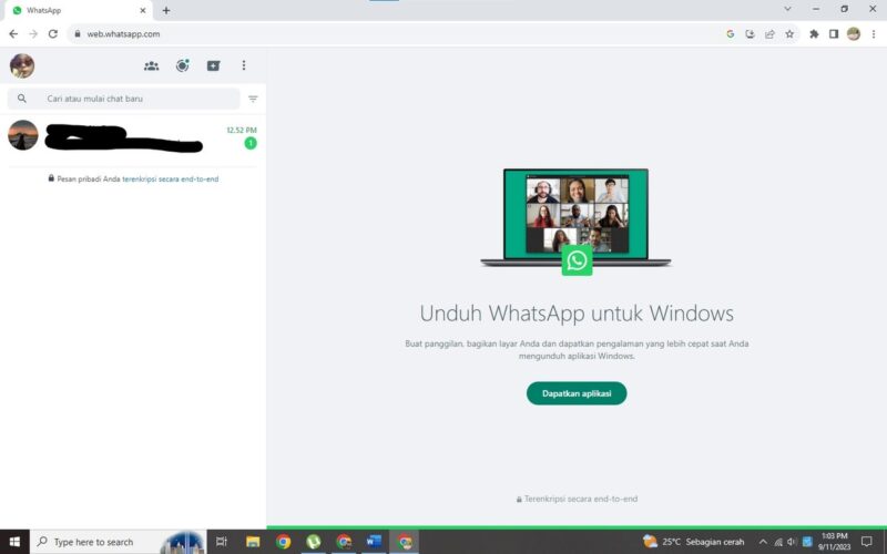 Cara Login WhatsApp Web Menggunakan Nomer HP (Tanpa Perlu Scan kode QR) 9 tampilan whatsapp yang telah terhubung dengan whatsapp utama