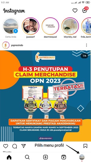 Cara Melihat Postingan Yang Disukai di Instagram (Bisa Berdasarkan Tanggal) 1 gambar halaman pada Instagram