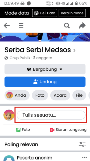 Cara Membuat Postingan Anonim di Grup Facebook (Lengkap) 1 Kamu langsung tap klom postingan untuk membuat posting anonim.