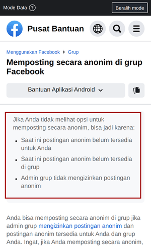 Cara Membuat Postingan Anonim di Grup Facebook (Lengkap) 8 Cara Membuat Postingan Anonim di Grup Facebook (Lengkap) 7